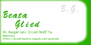 beata glied business card